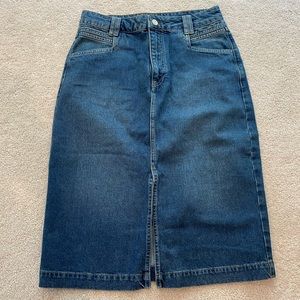 Reiss denim jean skirt midi skirt